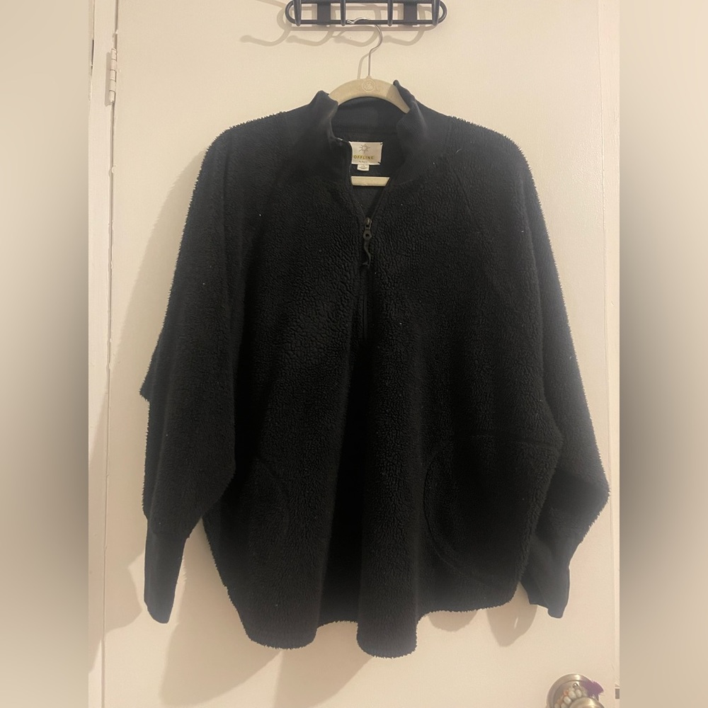 OFFLINE by AERIE over sized quarter zip teddy fleece !!